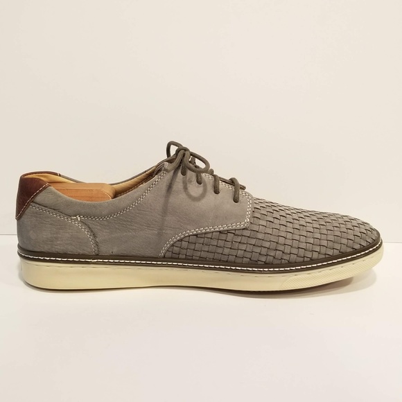 JOHNSTON & MURPHY McGuffey Woven Plain Toe Oxfords Mens Shoe Size 12 Gray Nubuck main image 6